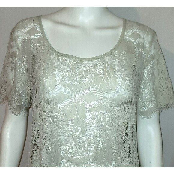 Fossil Sheer Lace Blouse - Size S - Picture 5 of 7